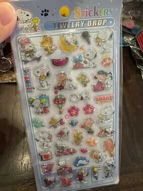 Peanuts Snoopy and friends 3D stickers with various characters and designs